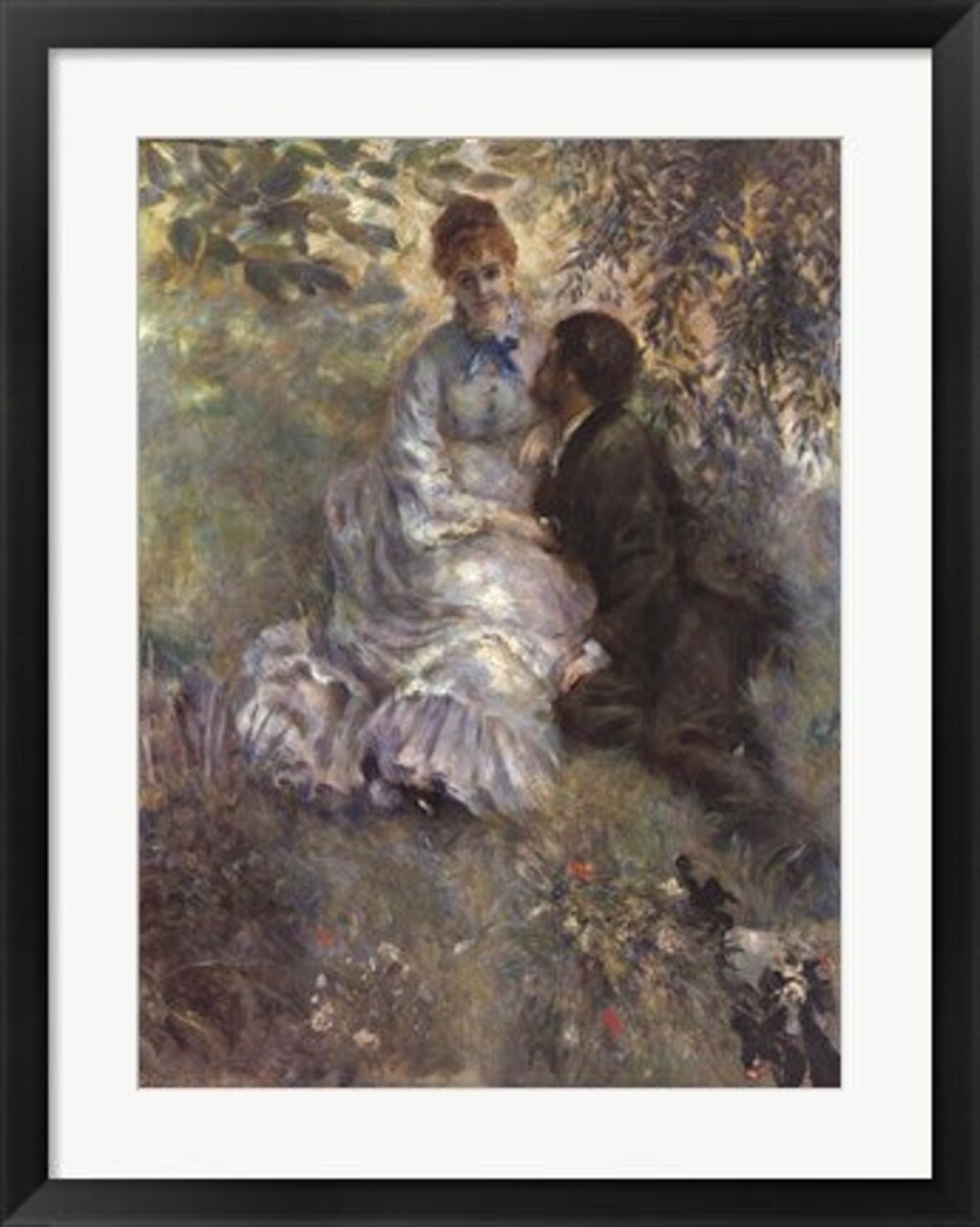 Framed Art Idylle (Lovers) by Pierre-Auguste Renoir Wall Decor 18x24 Artwork